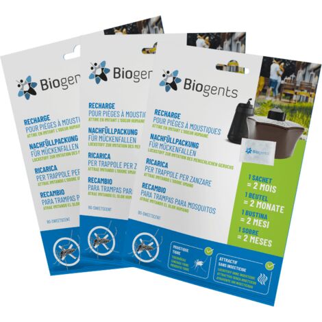Recharge piege anti moustique sweetscent Biogents 6 mois Pack saison
