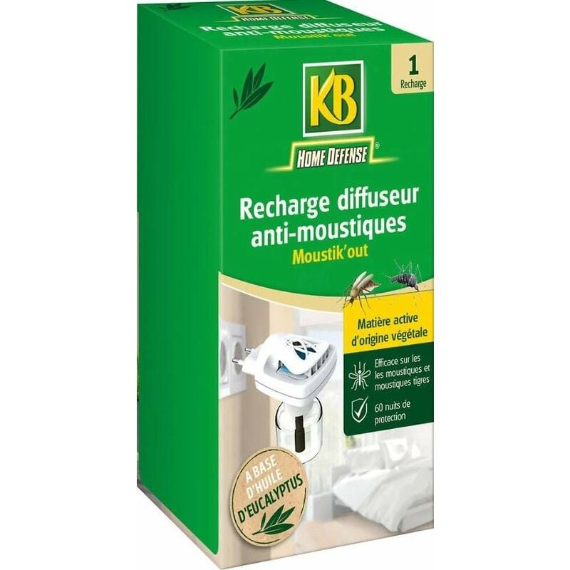 Recharge pour diffuseur anti-moustiques sans insecticide KB Home Defense