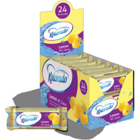 Recharge WC Kolorado Citron 40 g - 400 chasses d'eau, fraîcheur longue durée
