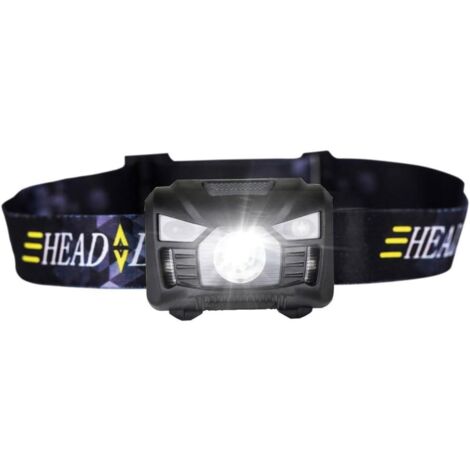 Rechargeable, 5W LED Body Motion Sensor Headlamp Mini Rechargeable Headlight Outdoor Camping Flashlight Head Lamp Torch with USB for Outdoor Camping Cycling Running Fishing,Black