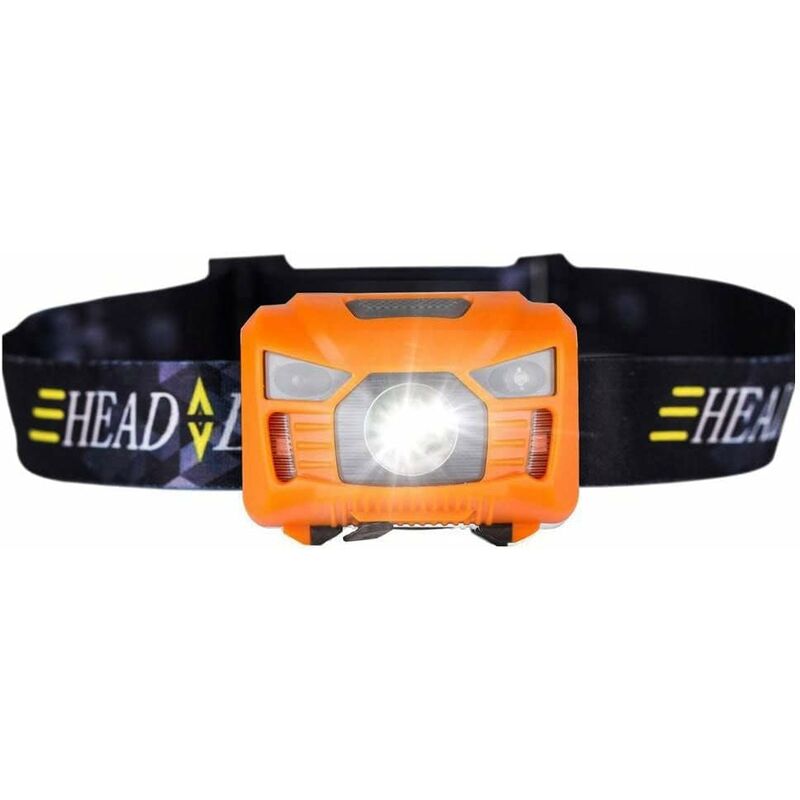 Rechargeable, 5W LED Body Motion Sensor Lampe Frontale Mini Phare Rechargeable Extérieur Camping Lampe de Poche Lampe Frontale Lampe Torche avec USB