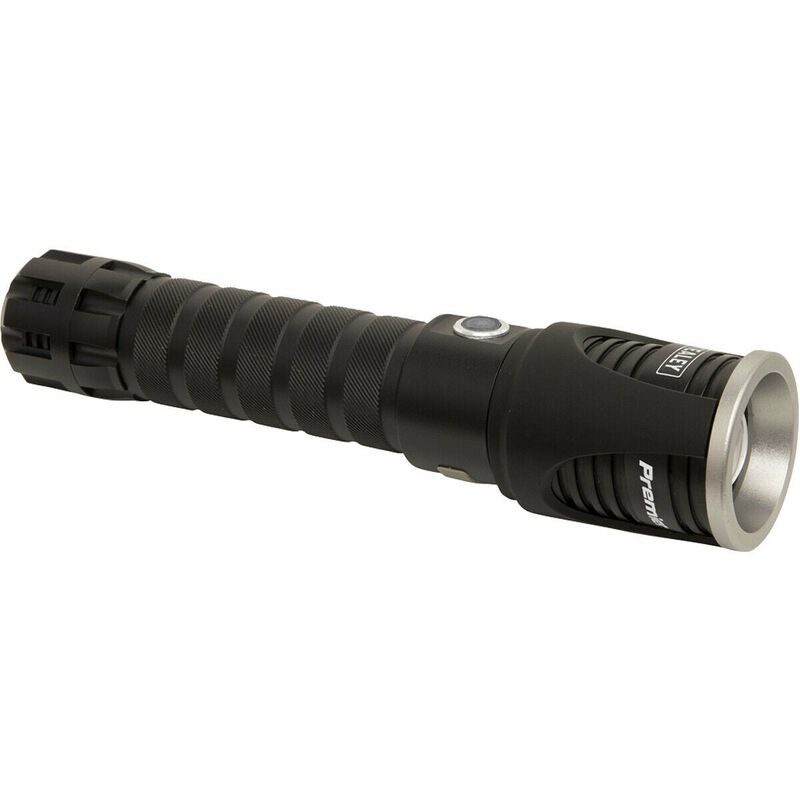 Image of Rechargeable Aluminium Torch - 10W cree xpl led - Adjustable Focus Flashlight
