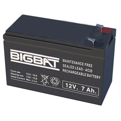 Rechargeable batteries au plomb VRLA 12V 7Ah Elan BigBat - sku 01207