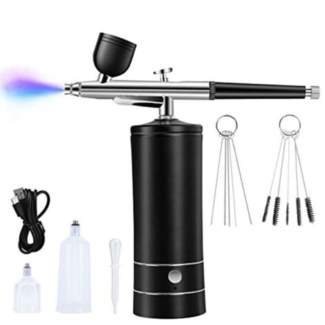 Rechargeable Cordless Airbrush Compressor Kit, 30PSI, Portable, Set
