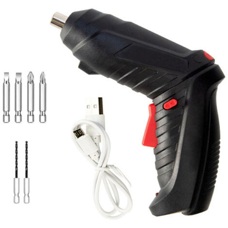 Rechargeable Electric Screwdriver 3.6V – Multifunction Kit with 8 Accessories, Rotating Handle, Cordless