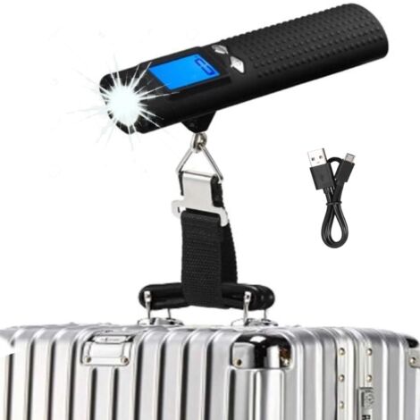 Rechargeable Electronic Luggage Scale 110Lb/50Kg, Portable Digital Luggage Scale Travel Scale