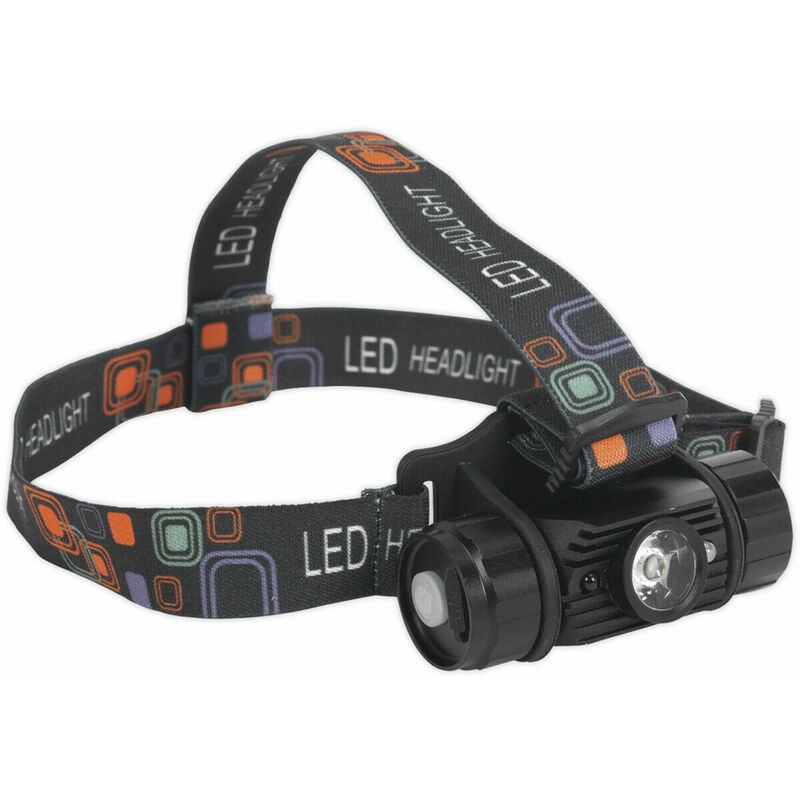 Loops - Rechargeable Head Torch - Three Light Settings - 3W cree xpe led - Auto Sensor
