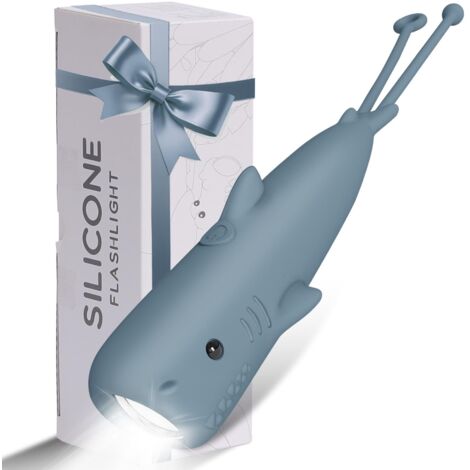 Rechargeable Lampe De Poche Enfant Requin Silicone Lampe Torche Enfant Camping Cadeau Garçon Shark Flashlight