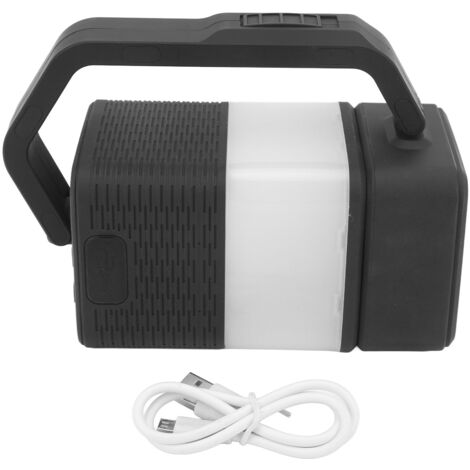 Rechargeable Lantern Built in Bluetooth Speaker Outdoor Camping Light for Night Emergency Black