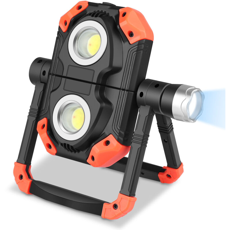 Tinor - Rechargeable led Floodlight Outdoor Portable and Flexible Work Light 360° Rotation with Rechargeable Battery Equipped with 5 Modes Lantern