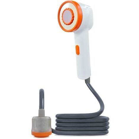Rechargeable Portable Shower Pump, Waterproof Camping Shower Kit with 4-Mode Shower Head, Smart Display - for Camping, Hiking, Beach, Outdoors