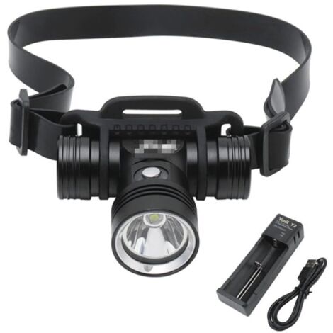 Rechargeable underwater front light, water resistant IPX8, super bright, 1000 lumens, 3 lighting modes, depth rating of 60 m, with charger
