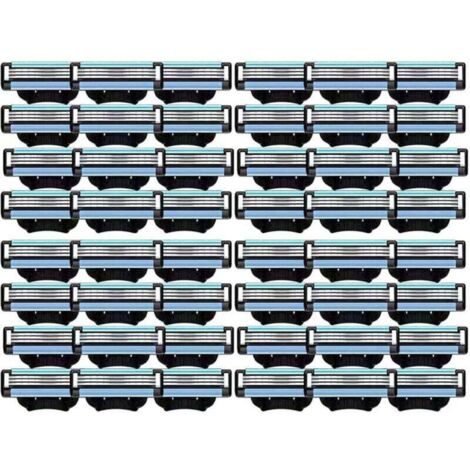 Recharges de Lames de Rasoir 48 Pièces Compatibles Mach 3 Manuelles