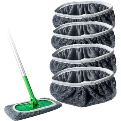 Recharges de lingettes humides réutilisables compatibles avec le balai Swiffer, chiffons de balayage à sec, lingettes de nettoyage humides en microfibre pour le nettoyage des planchers de bois franc,