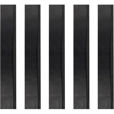 Recharges de raclettes à vitres en caoutchouc, 5 pièces, 25 cm, acier inoxydable