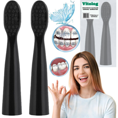 Recharges de têtes de brosse BC pour brosses à dents soniques, tête moyenne, lot de 2