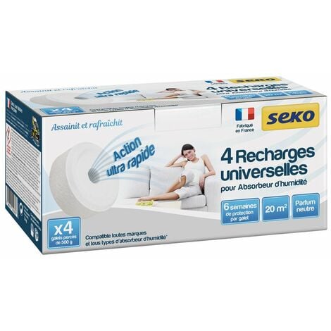 Absorbeur d'humidité large 800 g neutre coloris unique Seko