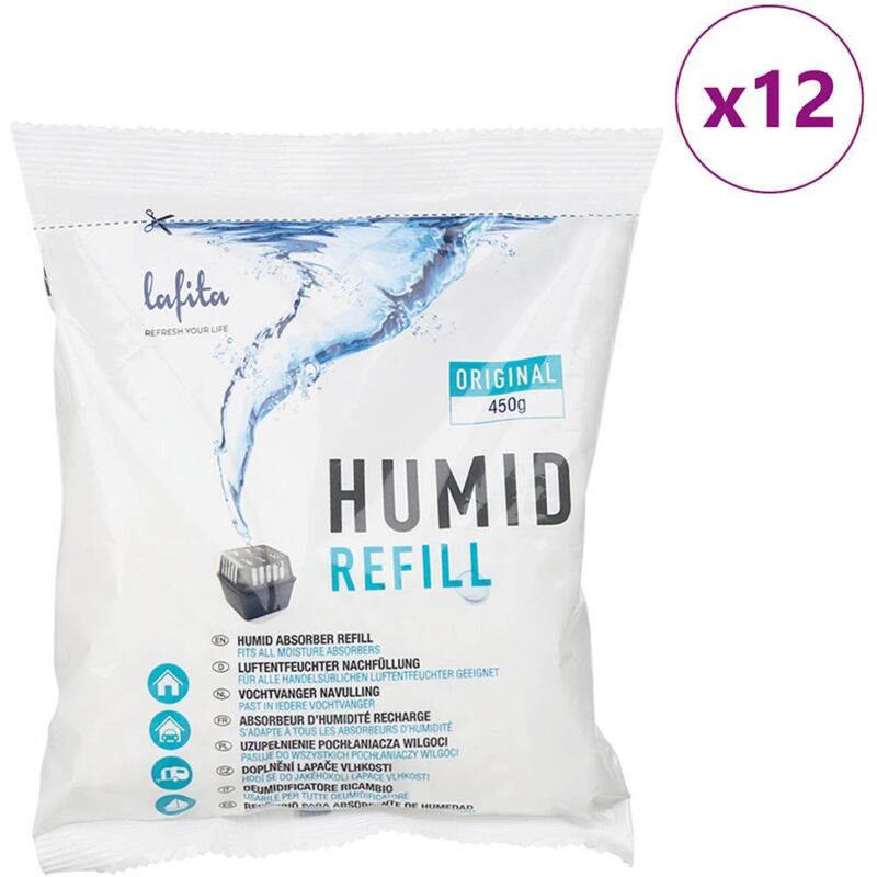 Vidaxl - Recharges pour absorbeur d'humidité 12 pcs 450 g