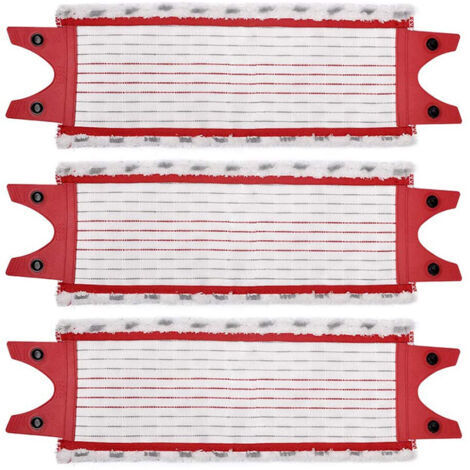 Recharges UltraMax, lot de 3, compatibles avec tous les systèmes de balais plats Vileda, pour tous types de sols, éliminent plus de 99 % des bactéries avec de l'eau uniquement.