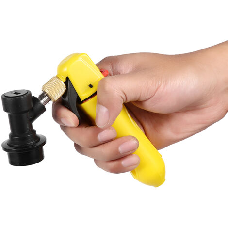 Rechargeur de CO2 pour bière pression, distributeur à valve ball lock pour soda fait maison, jaune.