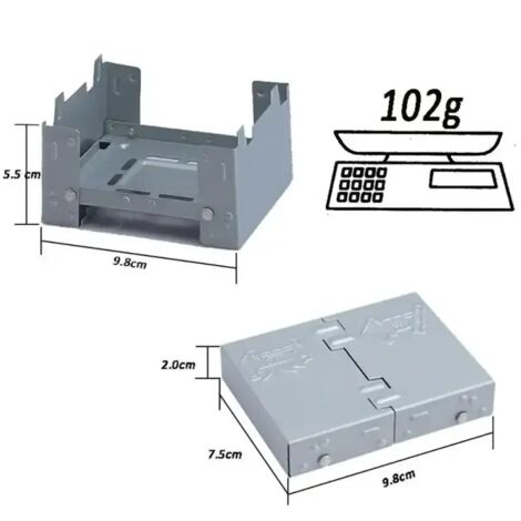 Réchaud à alcool portable pour camping, brûleur à alcool solide, réchaud pliable, mini réchaud à alcool pour la cuisine en extérieur, pique-nique, barbecue, réchaud à cire, réchauds de cuisson portabl