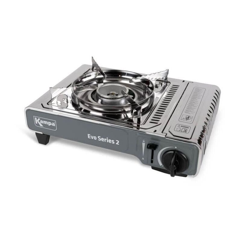 Réchaud a cartouche de gaz - KAMPA - Evo 2 - 1 feu - Gris