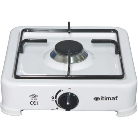Réchaud à gaz 1 feu acier 1,1 kW – Dimensions 27x27x8 cm – Pour espaces confinés – Idéal pour chantiers humides – Inferramenta
