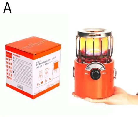 Réchaud à gaz 2 en 1 au propane, multifonctionnel, pour tente de camping, chauffage d'extérieur hivernal, brûleur à propane, réchaud de cuisine portable pour le camping et la pêche.