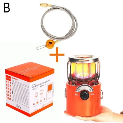 Réchaud à gaz 2 en 1 au propane, multifonctionnel, pour tente de camping, chauffage d'extérieur hivernal, brûleur à propane, réchaud de cuisine portable pour le camping et la pêche.