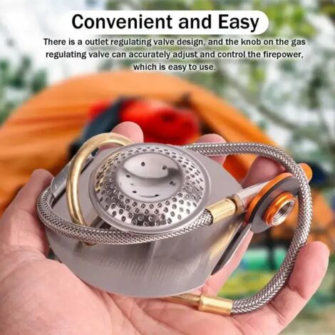 Réchaud à gaz de camping 3200 W en acier inoxydable, brûleur alpin, accessoires de cuisine portables compatibles avec les réchauds portables BL100-Q1, CW-C05 et CW-C01