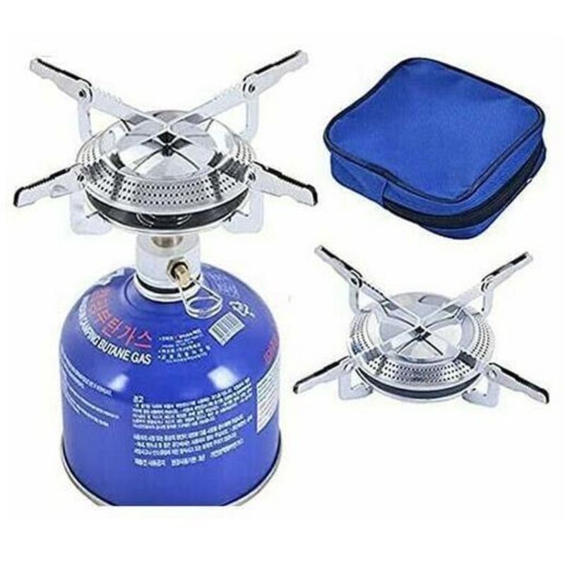 Réchaud à Gaz de Camping Portable, Cuisinière à Gaz pour le Camping ou les Festivals, Allumage Manuel Accessoires