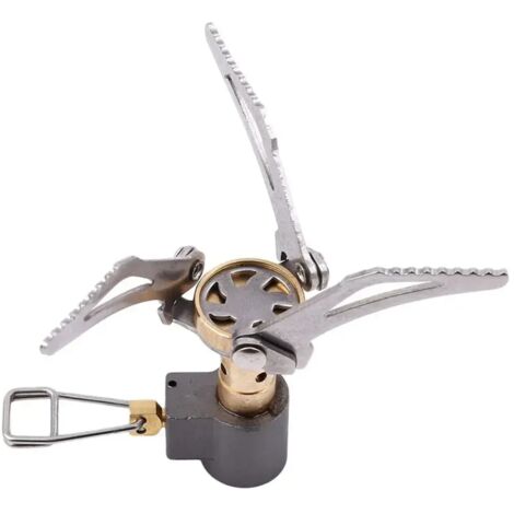 Réchaud à gaz d'extérieur, brûleur à gaz de camping portable, mini réchaud en acier inoxydable, four de survie, réchaud de pique-nique de poche, réchauds de cuisson portables