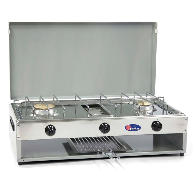 Réchaud 2 feux + grill - parker