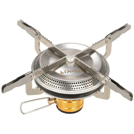 Réchaud à gaz portable de camping avec adaptateur pour bouteille de gaz, idéal pour la randonnée, le trekking et les pique-niques (3500 W).
