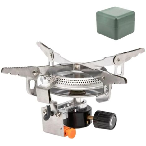 Réchaud à gaz portable d'extérieur pour le camping, pliable et réglable, avec brûleur à bouteille de propane, pour la randonnée, léger et de survie. Équipement de réchaud de cuisine portable.