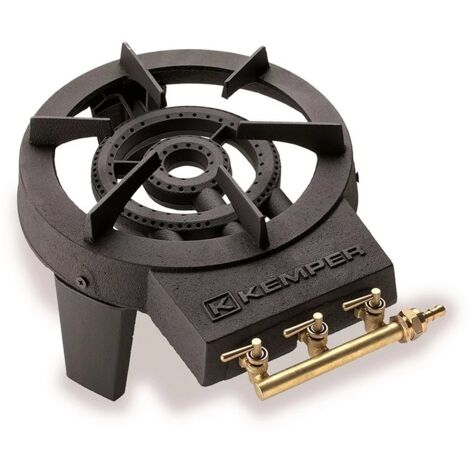 KEMPER Réchaud Gaz Nomade 2200W - 8 Cartouches Incluses Allumage Piezo Sécurité Camping