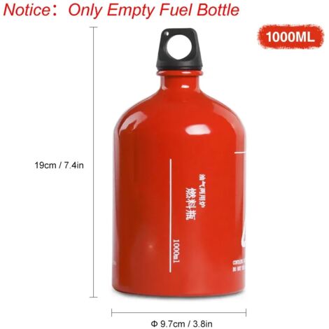 Réchaud à mazout multi-combustibles avec bouteille de combustible essence de 500 ml et pare-vent à 9 plaques, idéal pour le camping et les réchauds de cuisine portables.
