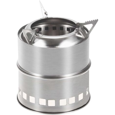 Réchaud de camping à bois, Réchaud à Bois Portable en Acier Inoxydable avec Sac de Rangement,pliant poêle à bois léger