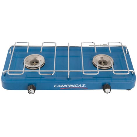 Réchaud de camping Campingaz Base Camp - Réchaud à gaz de camping 2 brûleurs - 2x 1600 Watt - bleu