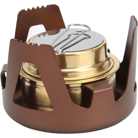 Réchaud de camping compact à alcool pour randonnée - Brûleur portable léger pour activités extérieures