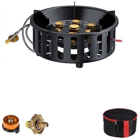 Réchaud de camping, pique-nique, barbecue, coupe-vent, allumage électronique, 21 000 W