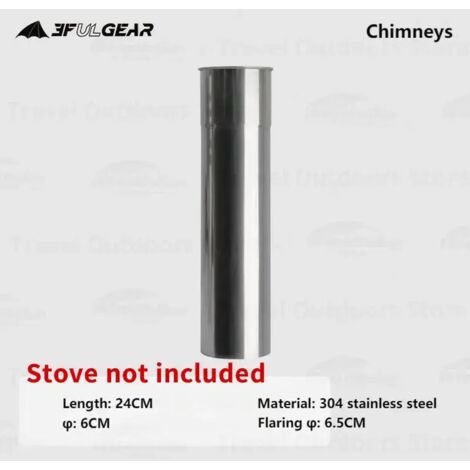 Réchaud de camping portable 3F UL GEAR en acier inoxydable 304 pour tente, chauffage et cuisson en hiver, réchaud à bois de table pour pique-nique et randonnée.