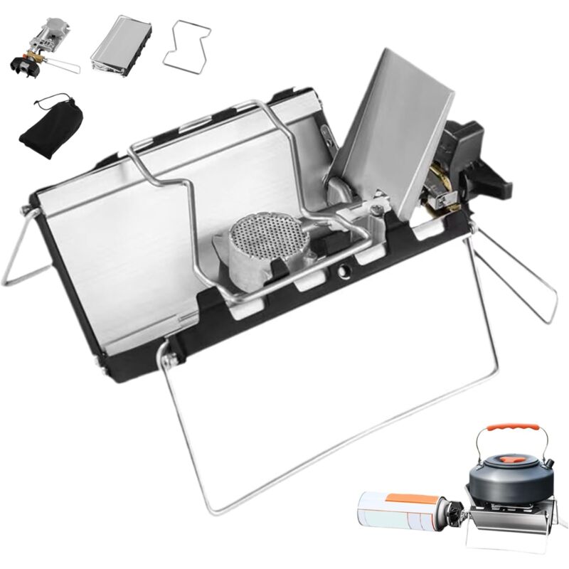 Réchaud de camping portable allumage facile 3 500 W coupe-vent résistant à la chaleur pour pique-nique randonnée en plein air Appareils de cuisine