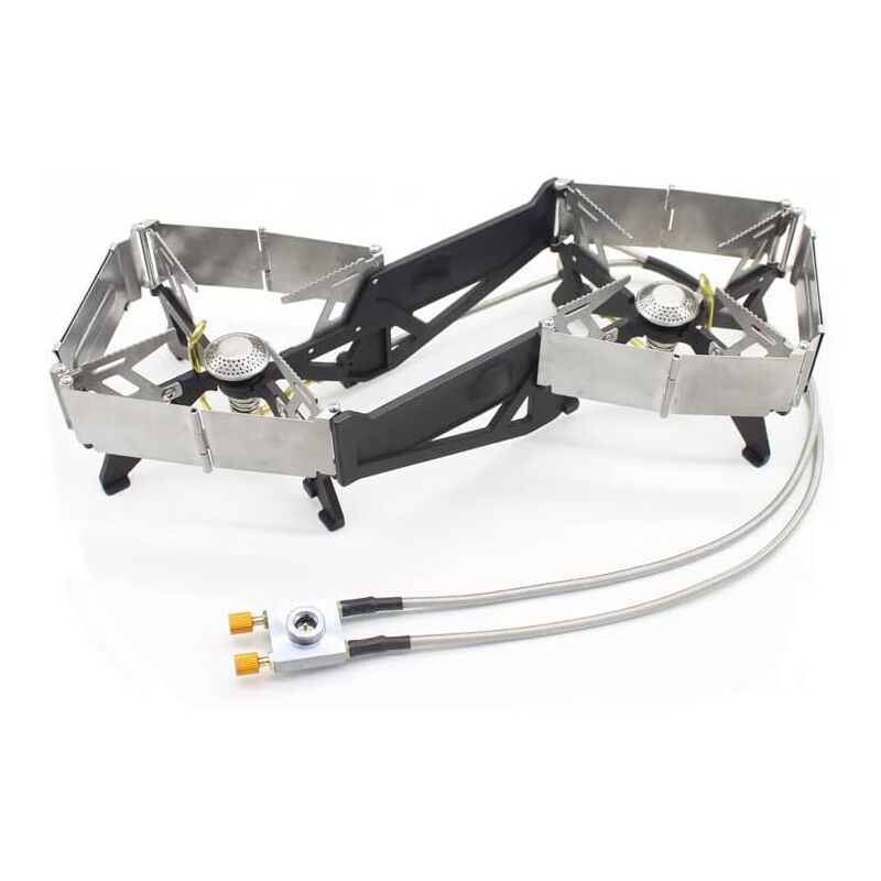 Réchaud de camping portable pliable avec commande réglable – cuisine en plein air facile et sécurisée pour vos sorties en nature ou pique-nique –