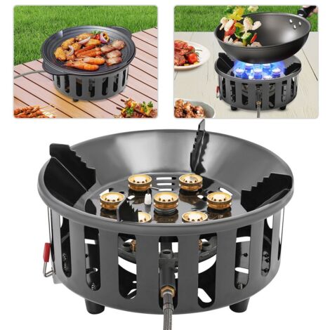 Réaud à Gaz Portable MEELRYD - 21000 W, Coupe-vent, 3 Adaptateurs, Pour Camping Et Randonnée