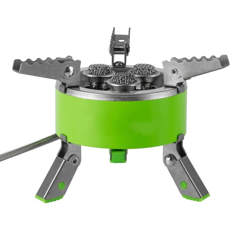 Réchaud de camping propane butane portable sac à dos coupe-vent support pliable réglable plusieurs noyaux de poêle pour pique-niques randonnées