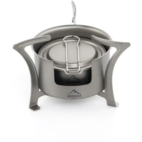 Réchaud de camping Widesea en titane, brûleur à alcool, chauffage portable au bois et au charbon de bois, fourneau, fournitures de cuisine de survie en plein air pour la randonnée, réchauds de cuisine