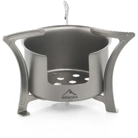 Réchaud de camping Widesea en titane, brûleur à alcool, chauffage portable au bois et au charbon de bois, fourneau, fournitures de cuisine de survie en plein air pour la randonnée, réchauds de cuisine