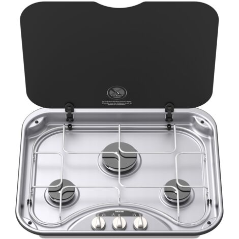 Réchaud Encastrable 3 Feux Basic Line 345 Avec Grille Chromée - Thetford