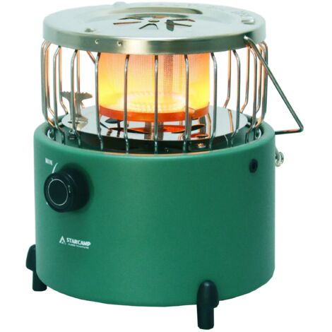 Réchaud et chauffage à gaz portable StarCamp pour le camping en extérieur 2 en 1